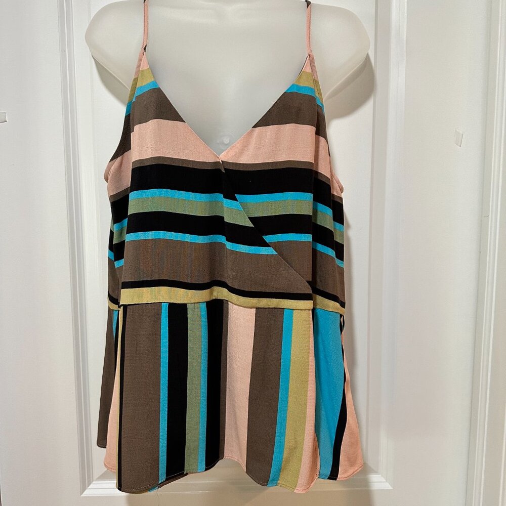 Zara Women Spaghetti Strap Multi Color Top, Size XL (NWOT)